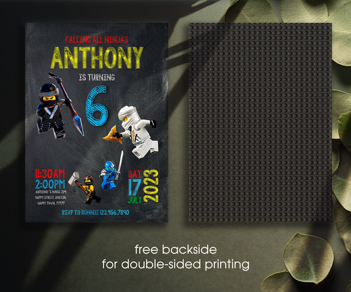 Lego Minifigures customizable invitation template | Share or Print | OF228