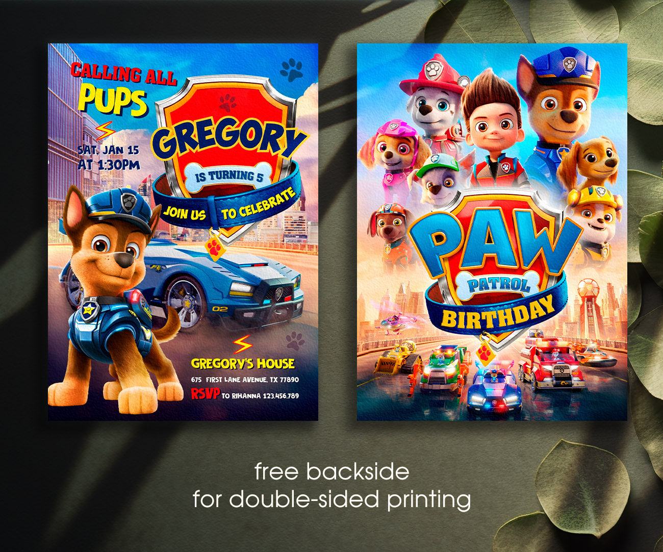 PAW Patrol customizable invitation template | Share or Print | YI642