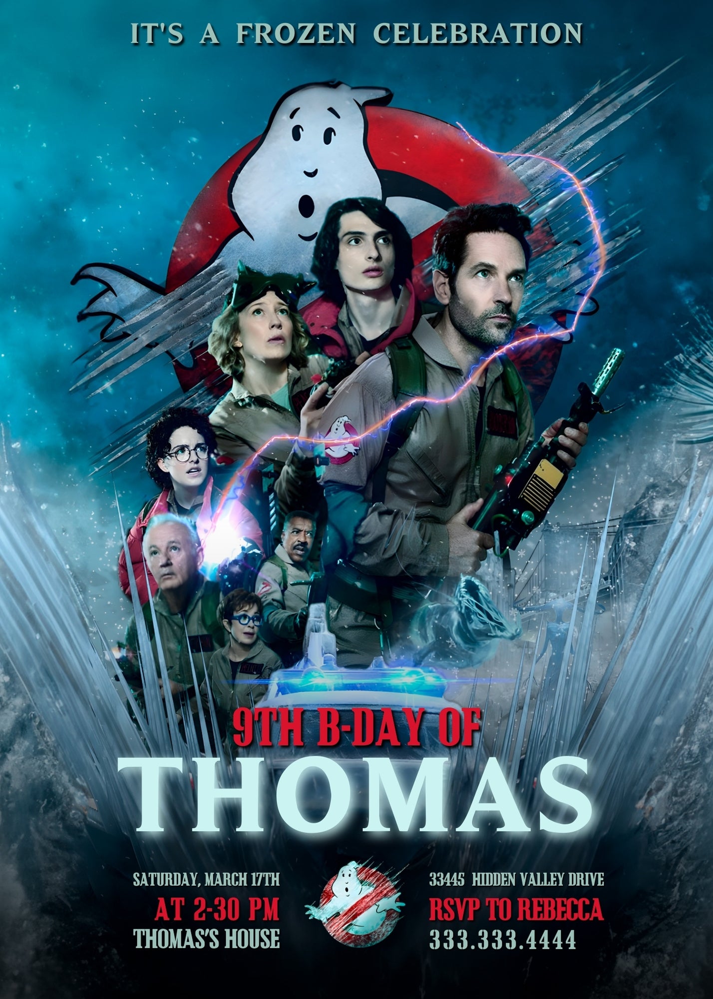 Ghostbusters customizable invitation template | Share or Print | GU253