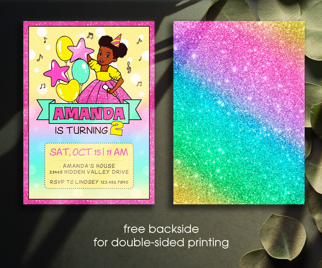 Gracie's Corner Music customizable invitation template | Share or Print | girl | DE431
