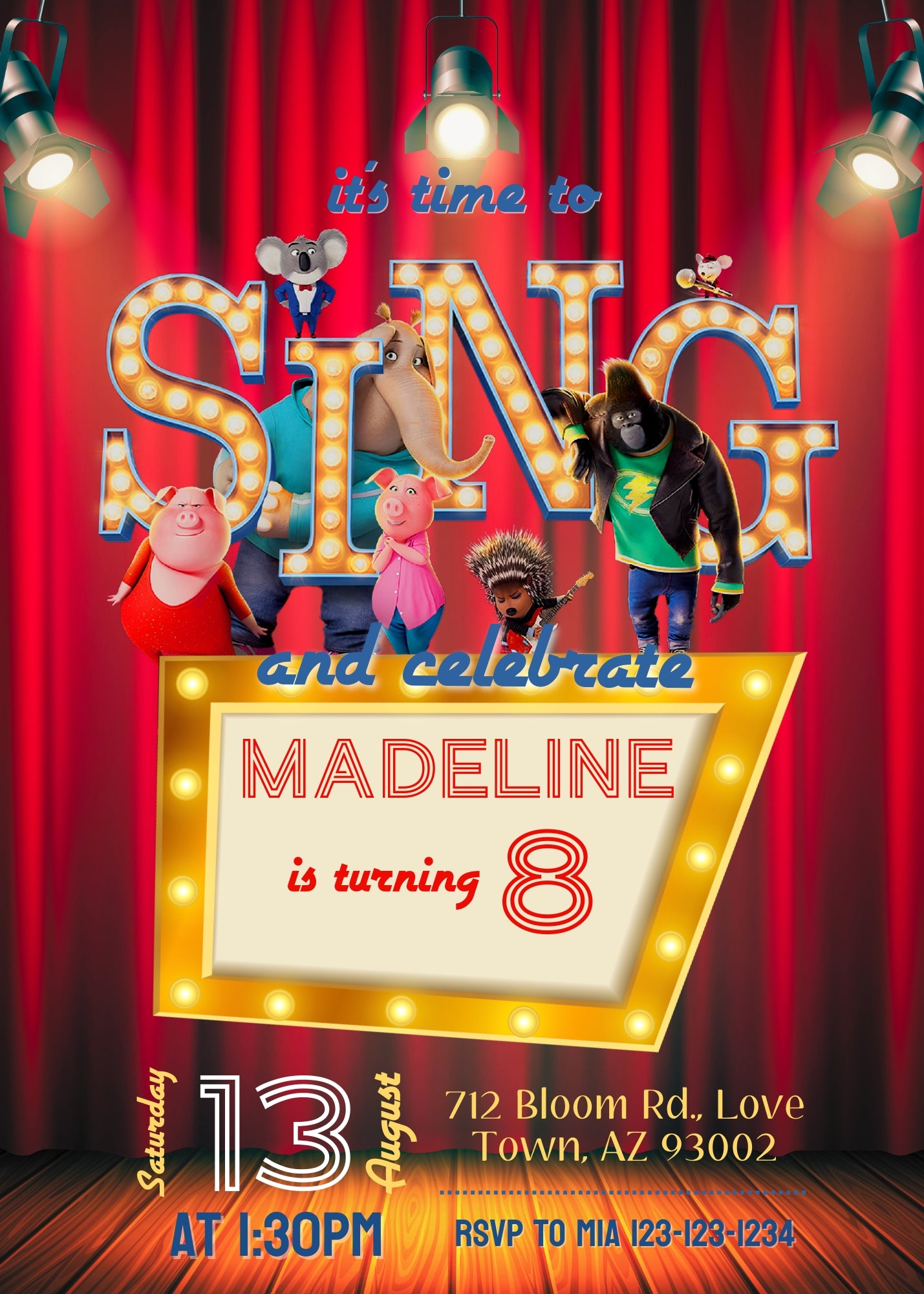Sing Two Karaoke customizable invitation template | Share or Print | JK126