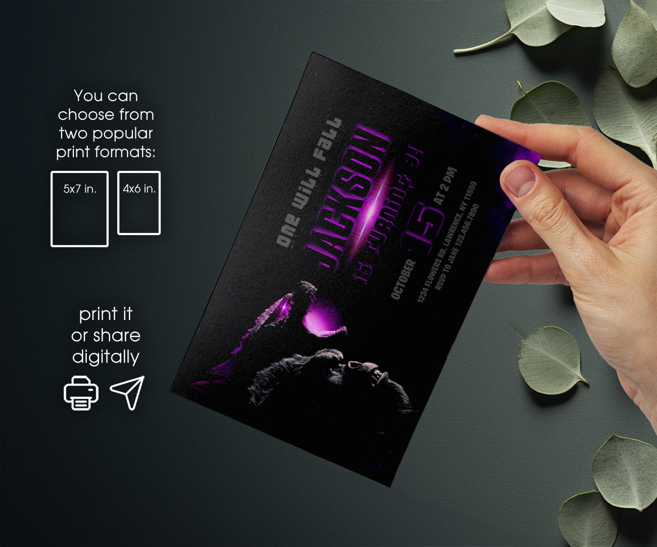 Godzilla X King Kong customizable invitation template | Share or Print | TA101