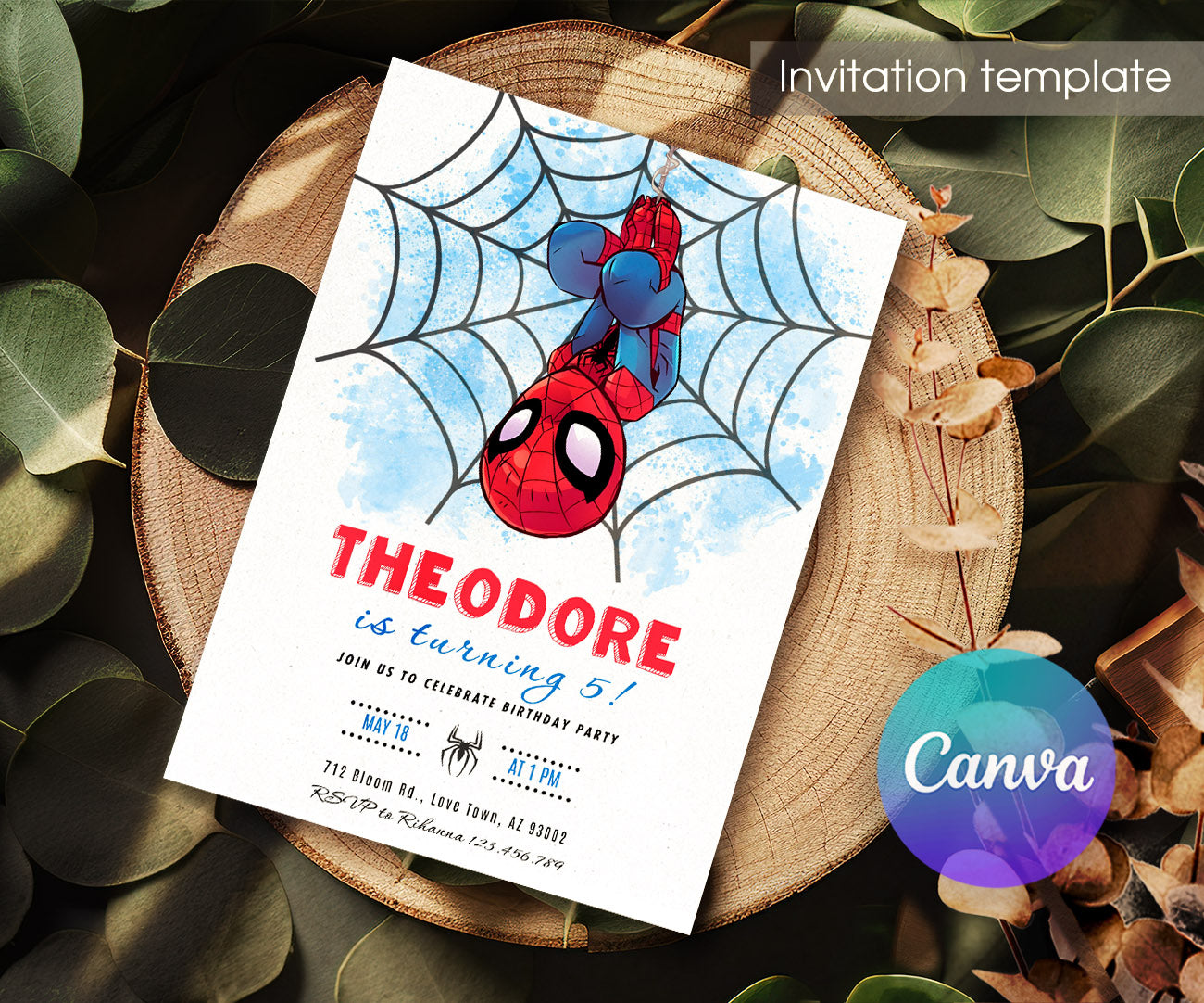 Spidey and His Amazing Friends customizable invitation template | Share or Print | boy | AO167