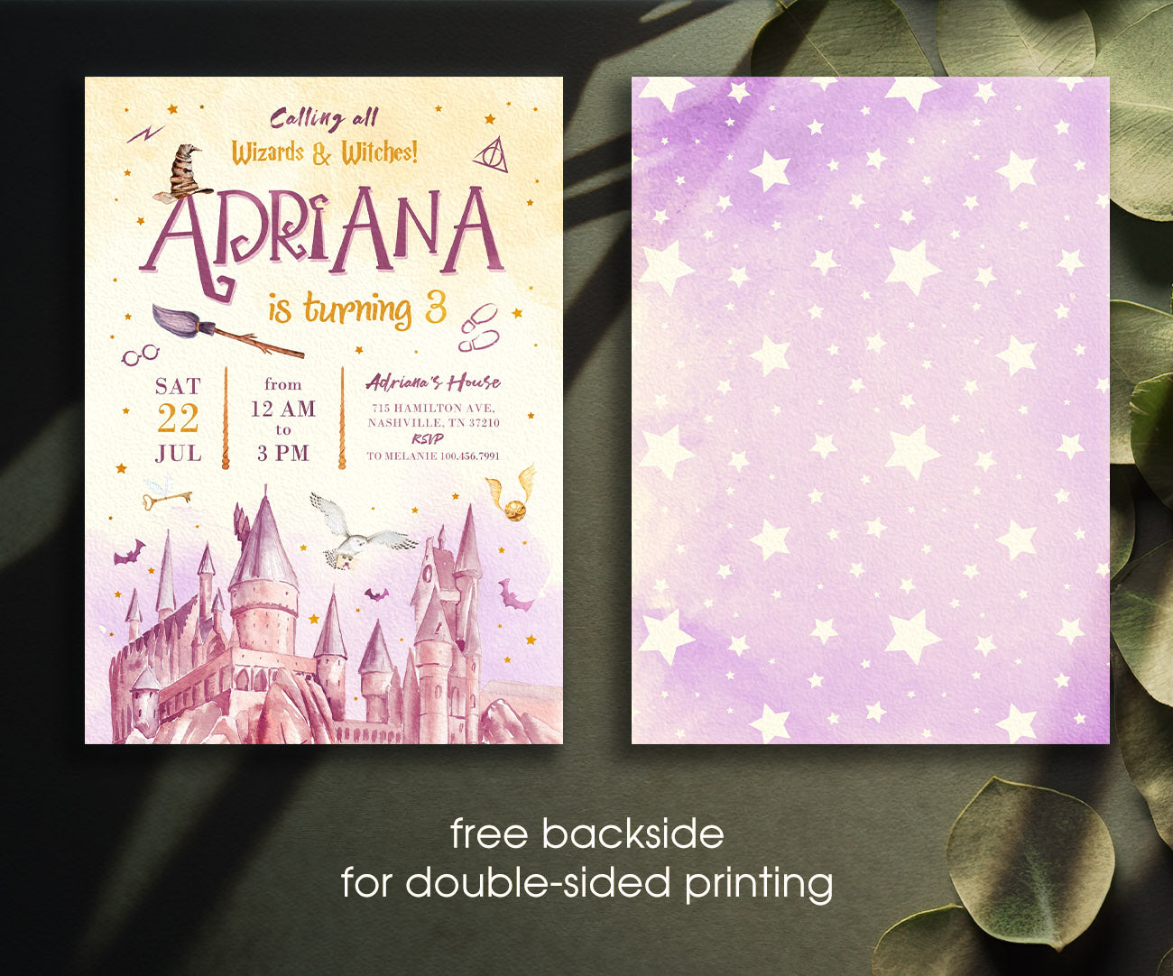 Harry Potter customizable invitation template | Share or Print | EE156