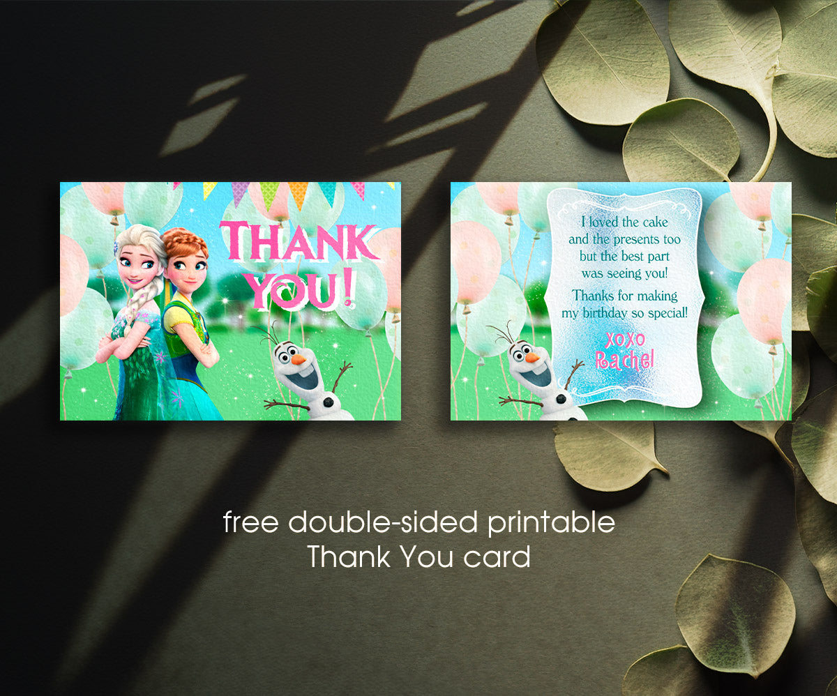 Frozen Elsa customizable invitation template | Share or Print | girl | CR425