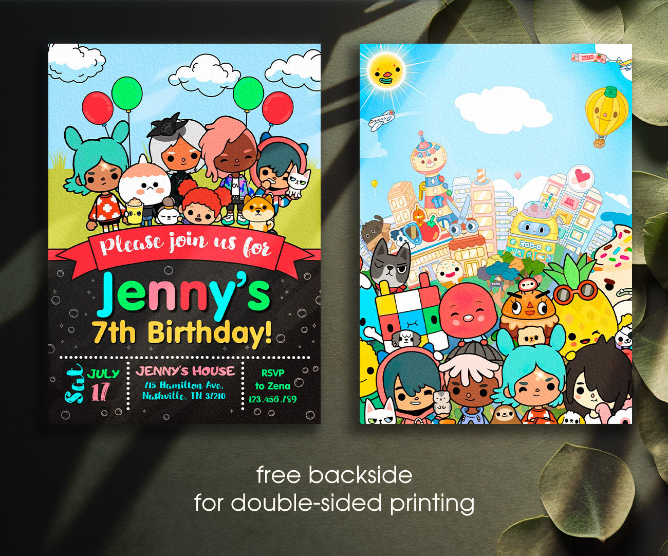 Toca Boca World Gamer customizable invitation template | Share or Print | CR360