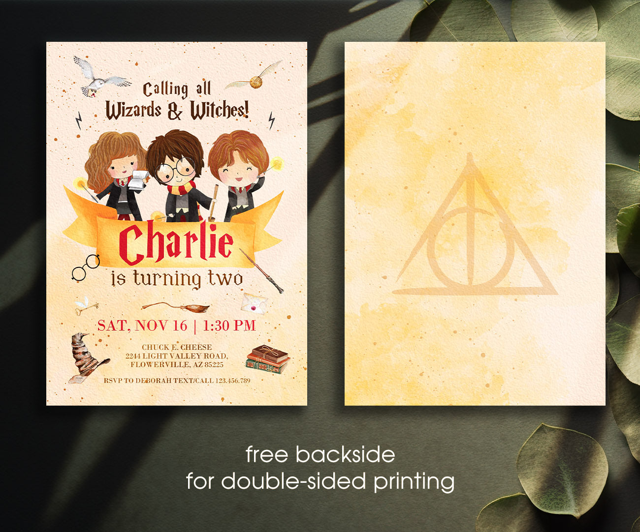 Harry Potter customizable invitation template | Share or Print | JX472
