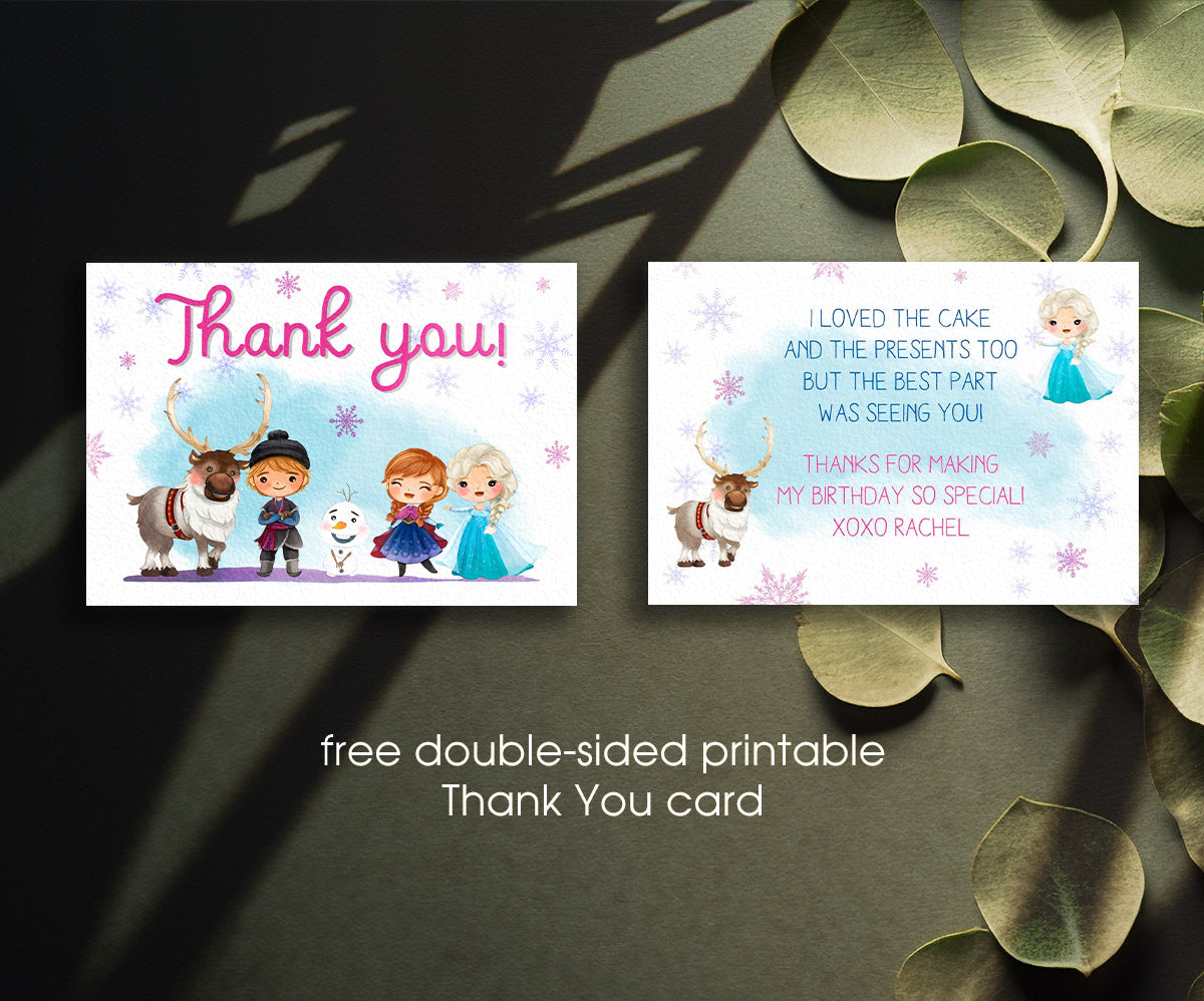 Frozen Elsa customizable invitation template | Share or Print | girl | EA924