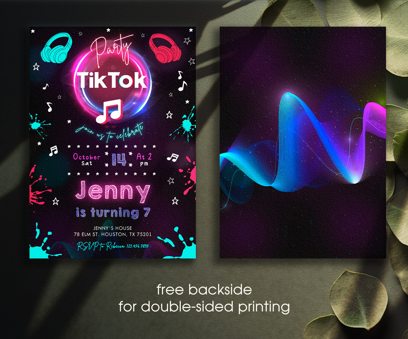Tik Tok Party customizable invitation template | Share or Print | GV447