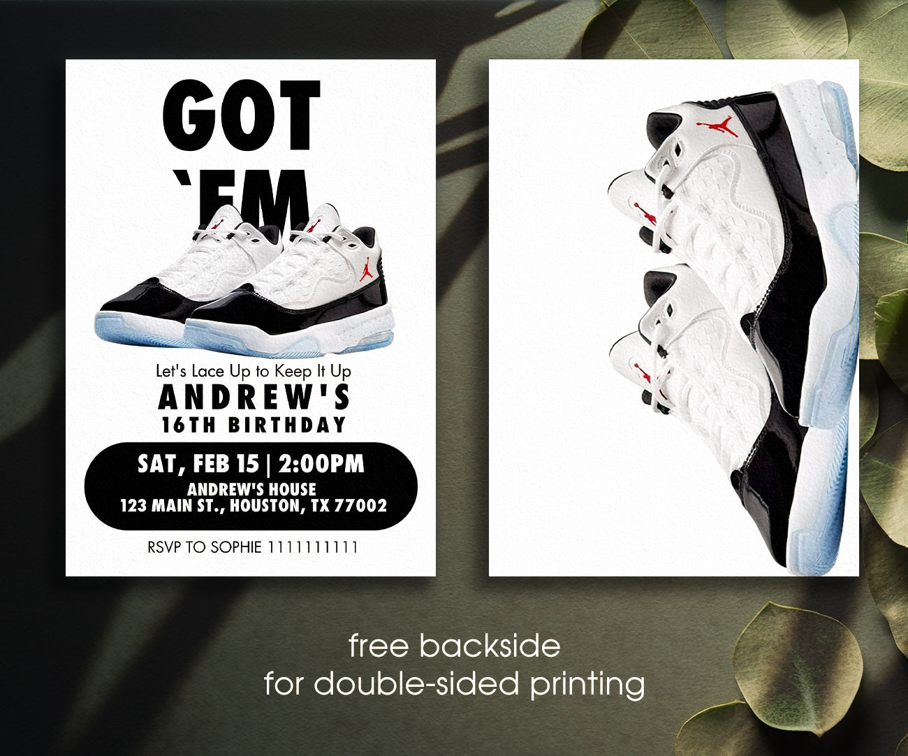 Sneaker Ball Air Jordan Nike customizable invitation template | Share or Print | GM642