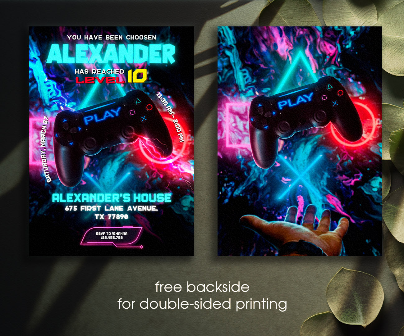 Gamer Party customizable invitation template | Share or Print | boy | RG060