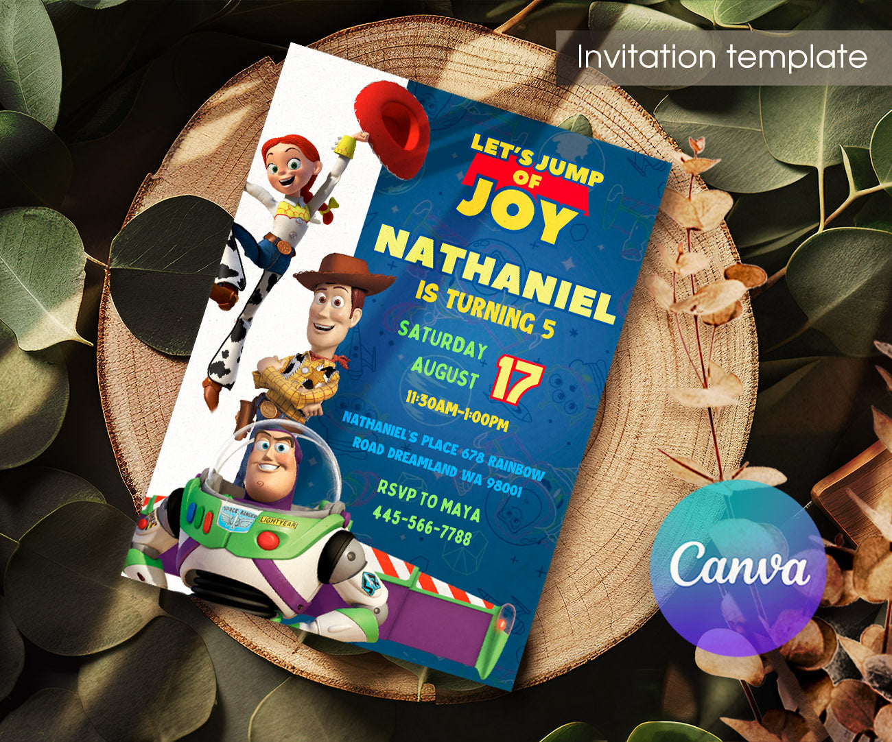 Toy Story Woody customizable invitation template | Share or Print | SW894