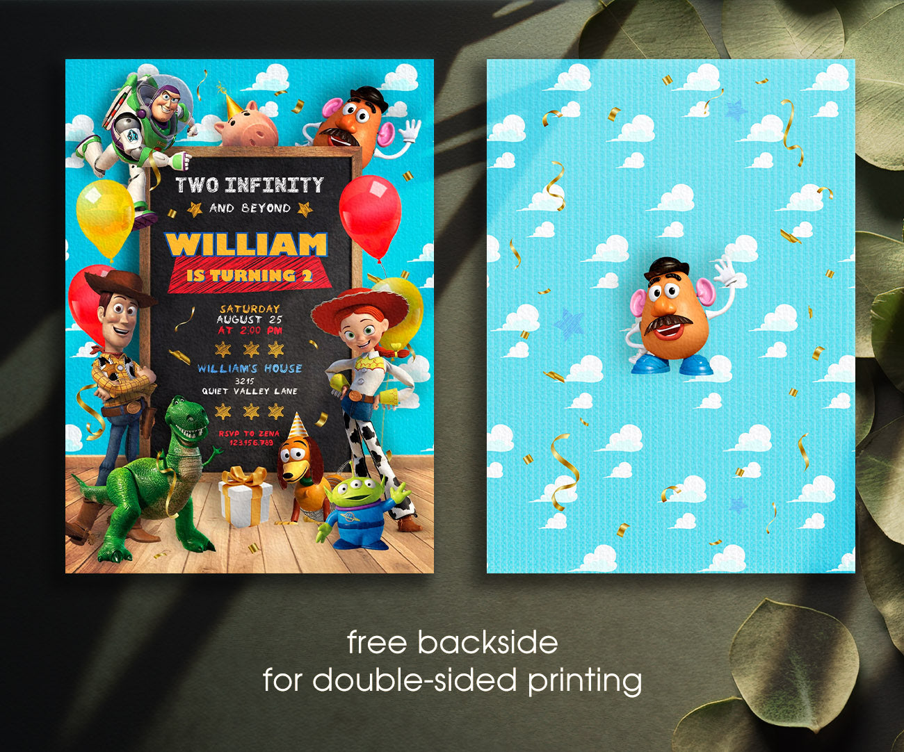 Toy Story Woody customizable invitation template | Share or Print | JJ193