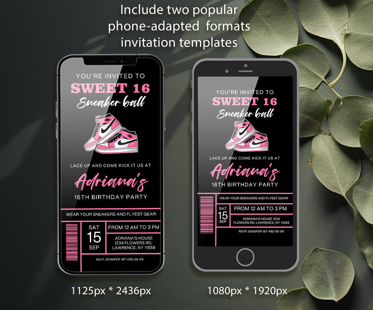 Sneaker Ball Air Jordan Nike customizable invitation template | Share or Print | MH256
