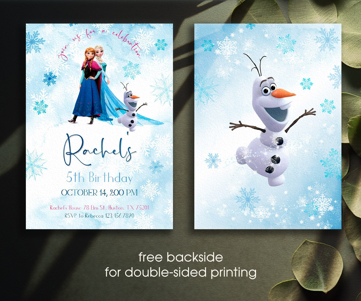 Frozen Elsa customizable invitation template | Share or Print | girl | CA917