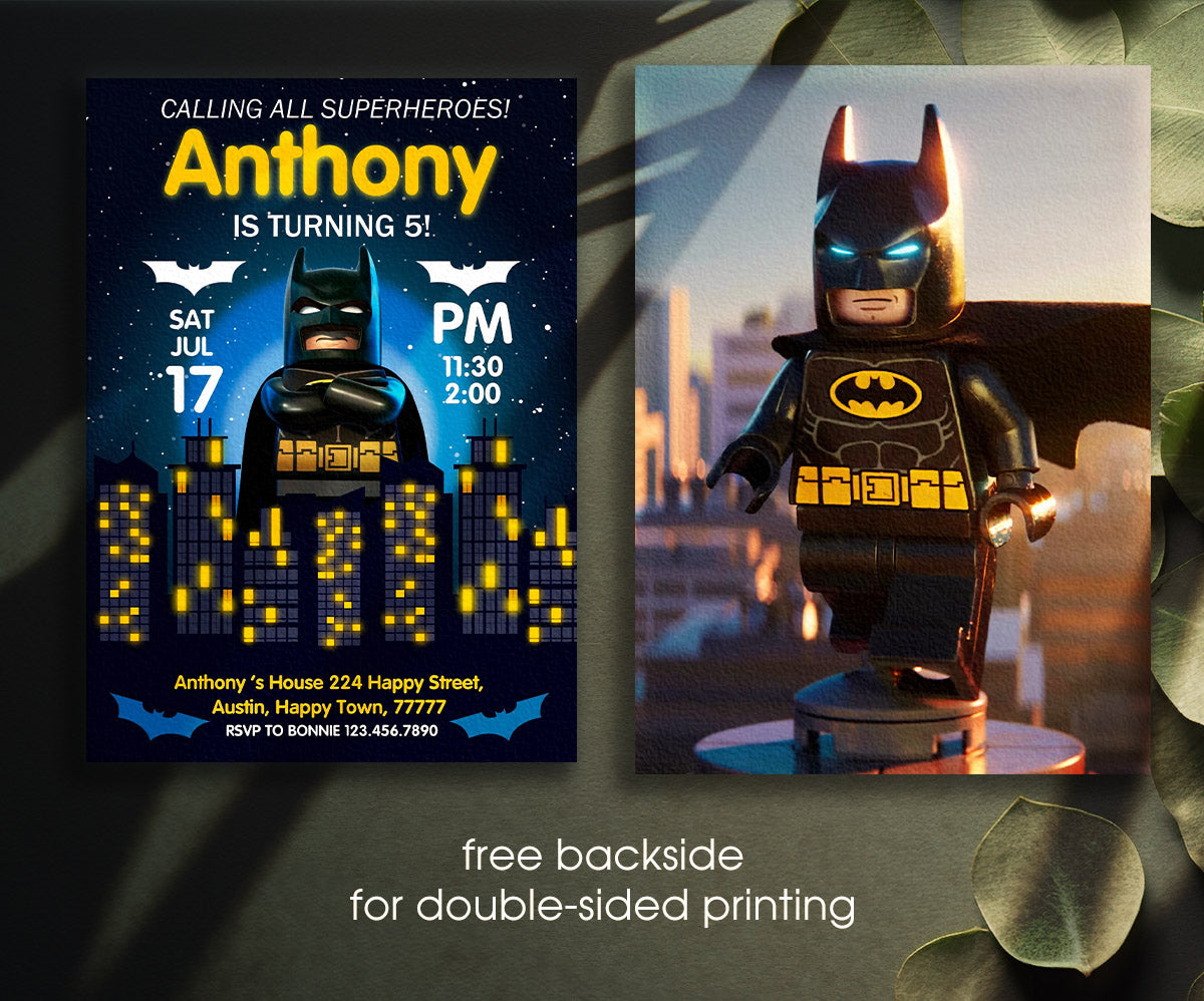 Lego Minifigures customizable invitation template | Share or Print | UY496