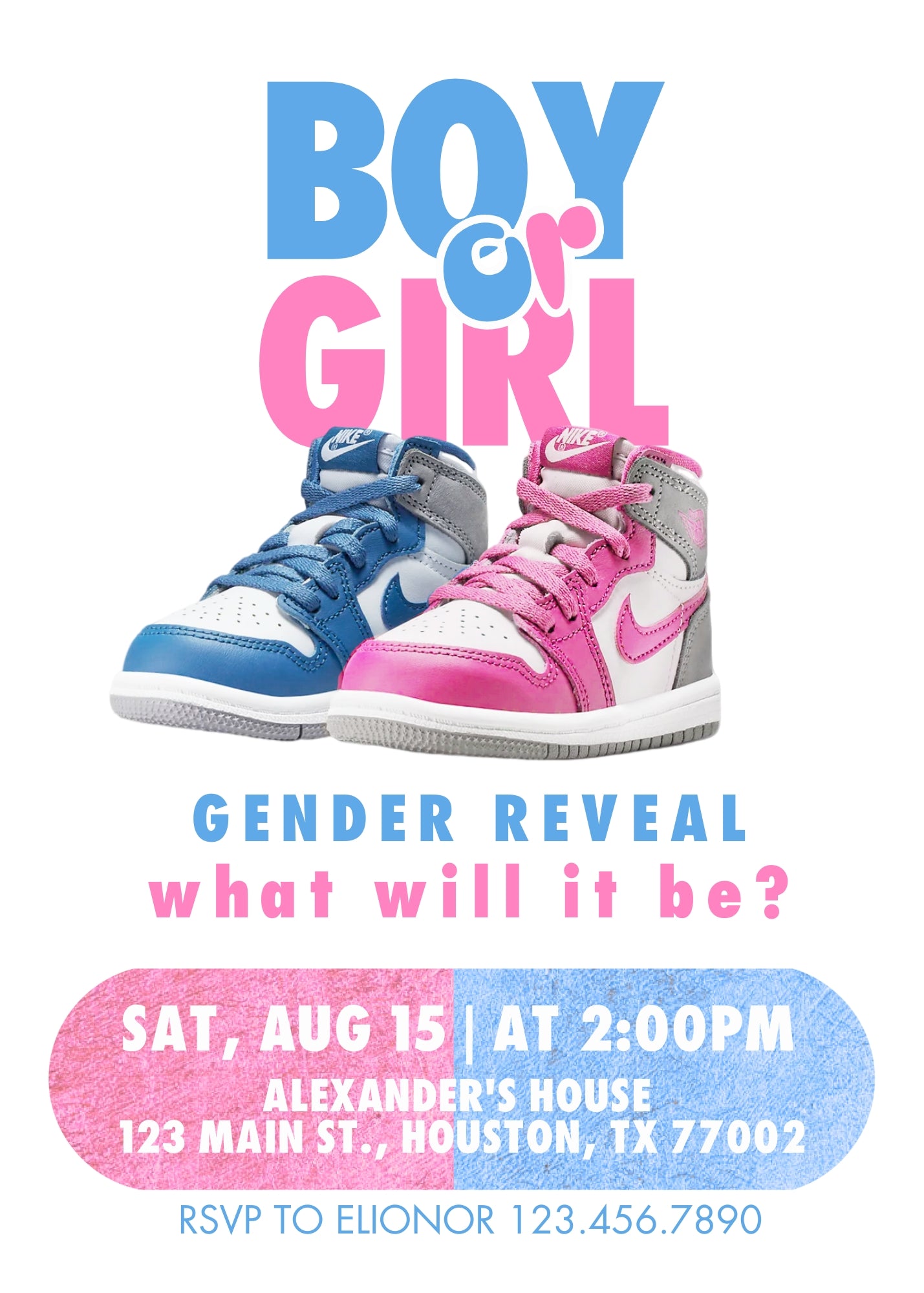 Sneaker Ball Air Jordan Nike customizable invitation template | Share or Print | ZY835