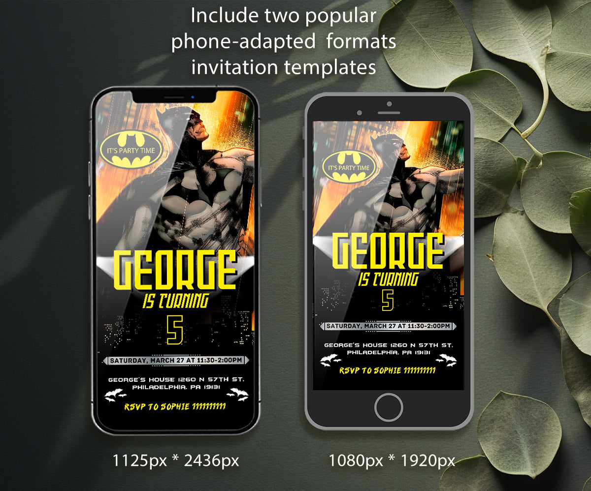 Batman Superhero DC customizable invitation template | Share or Print | XU341