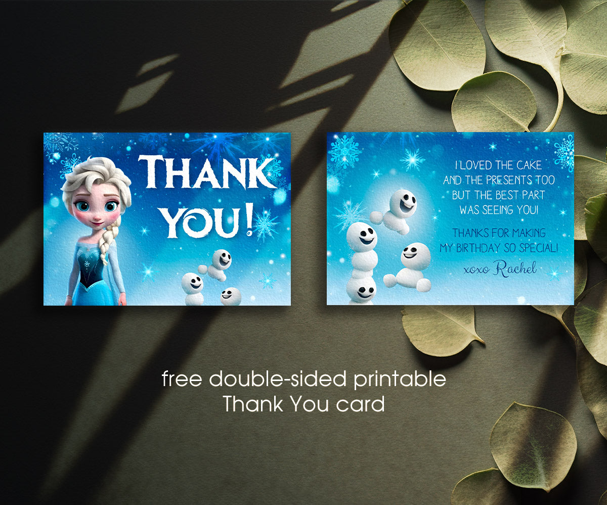 Frozen Elsa customizable invitation template | Share or Print | girl | JN586