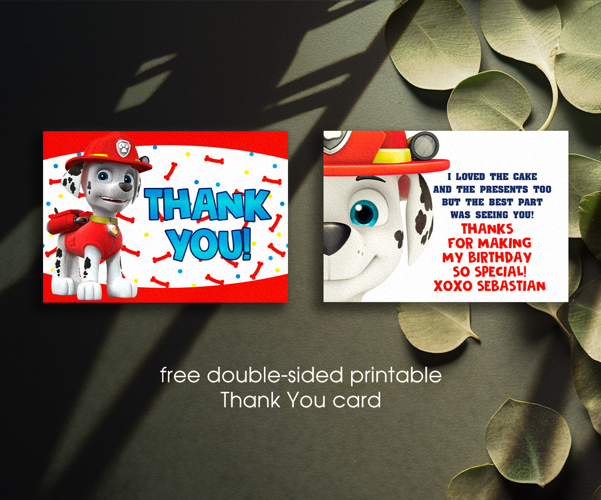 PAW Patrol customizable invitation template | Share or Print | QN357