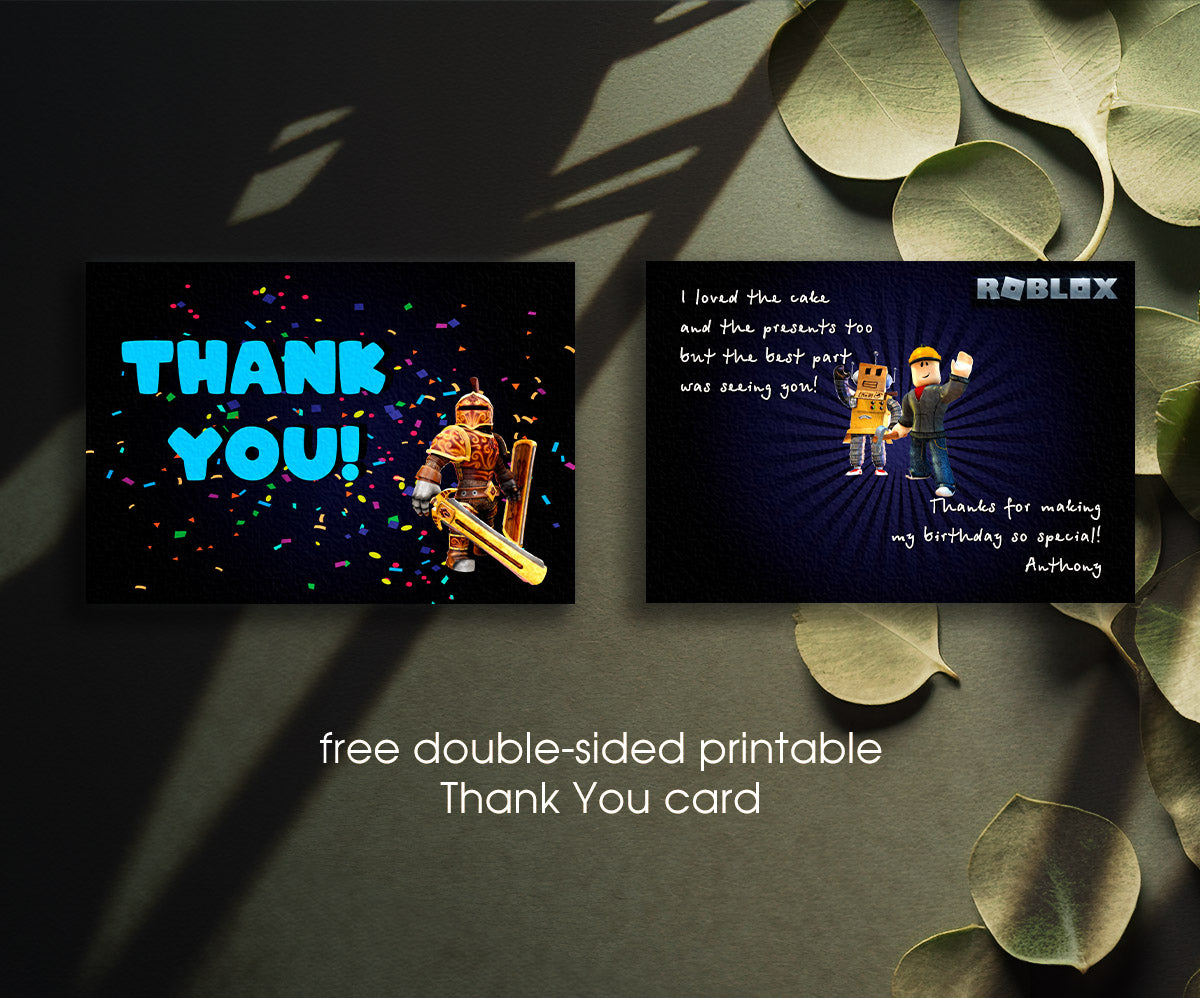 Roblox Gamer customizable invitation template | Share or Print | HP365
