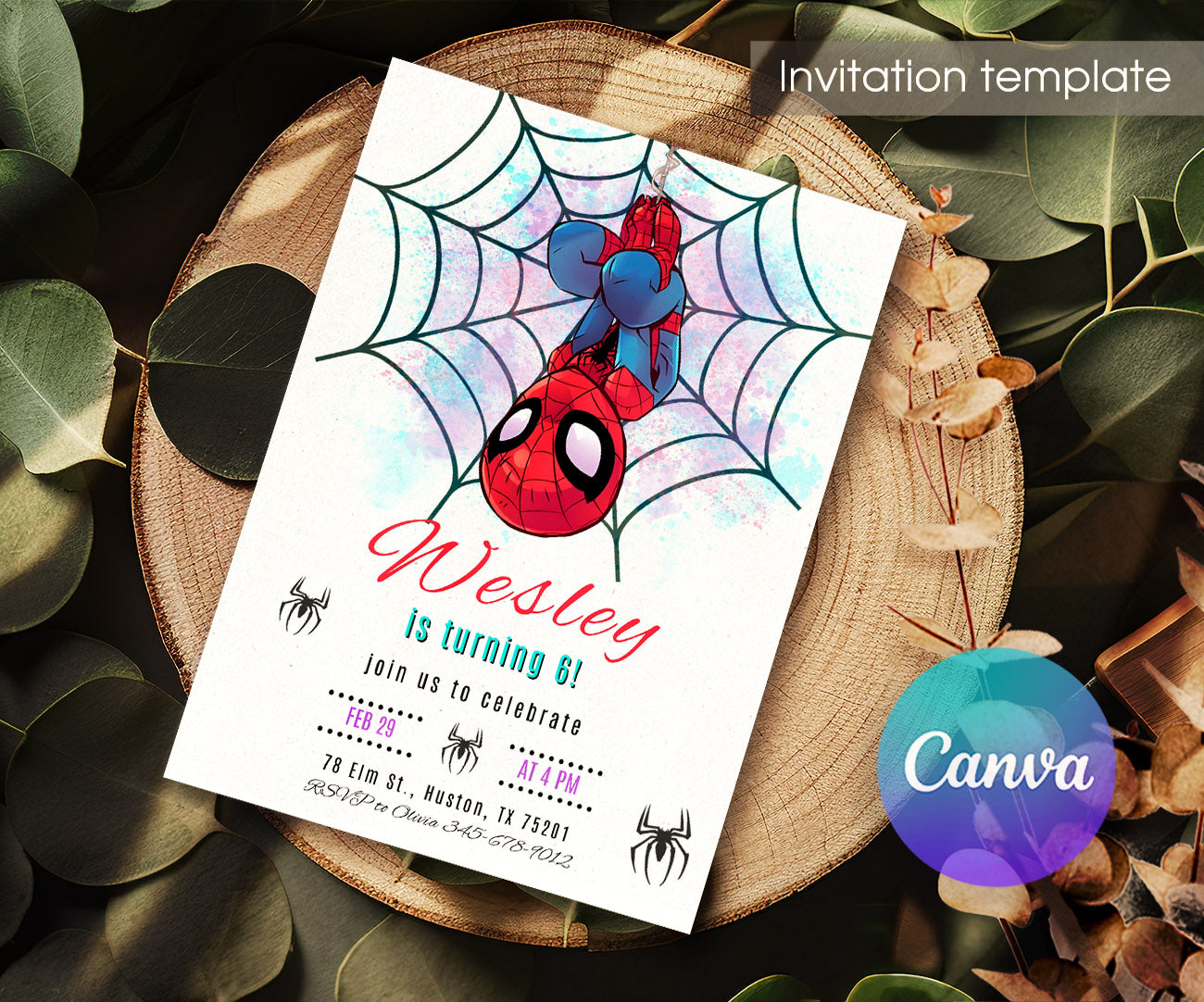 Spidey and His Amazing Friends customizable invitation template | Share or Print | boy | GV148