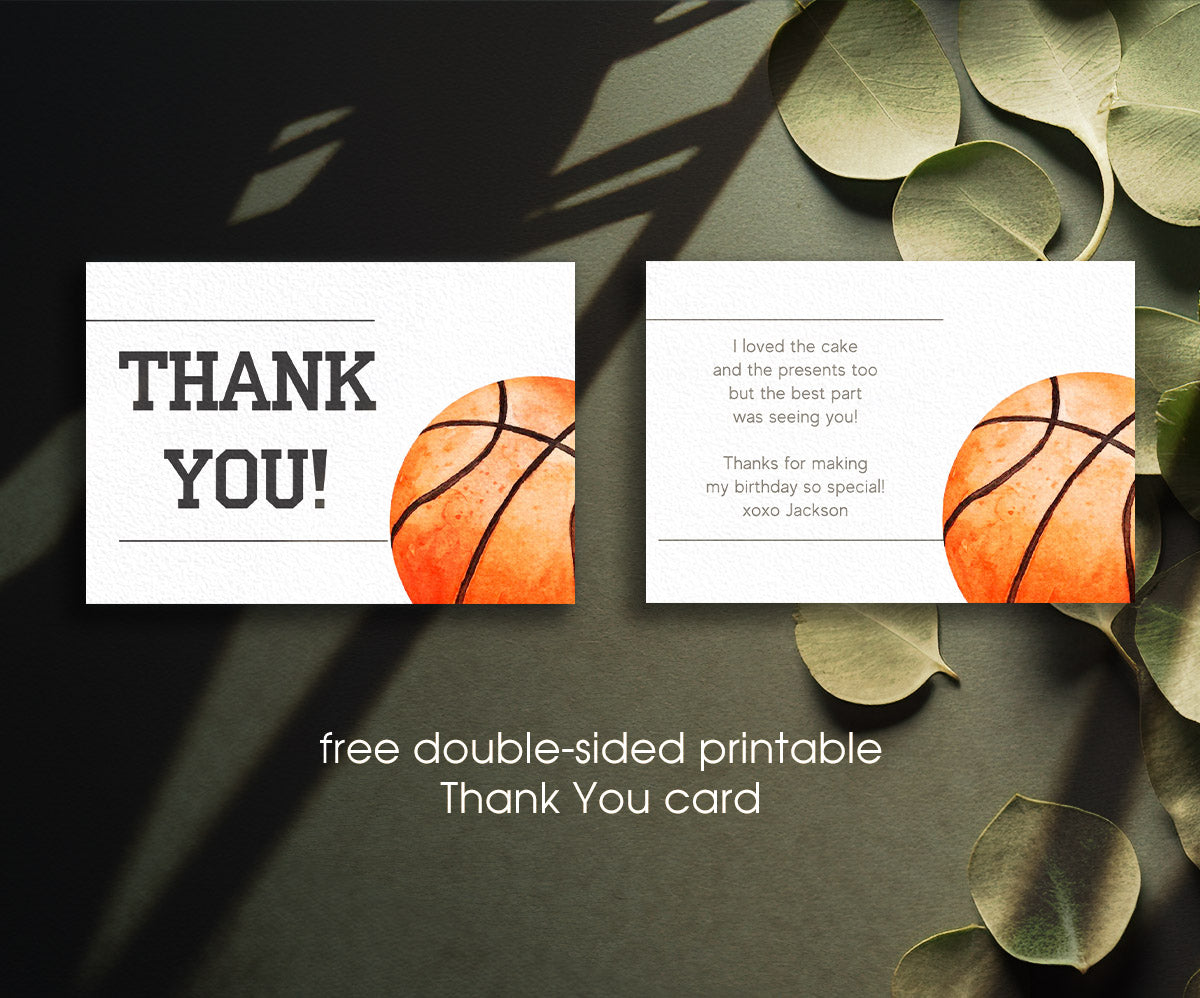 Basketball NBA Slam Dunk customizable invitation template | Share or Print | boy | NK224