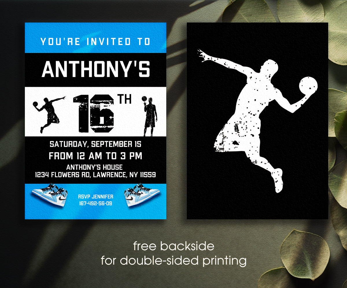 Sneaker Ball Air Jordan Nike customizable invitation template | Share or Print | TH647
