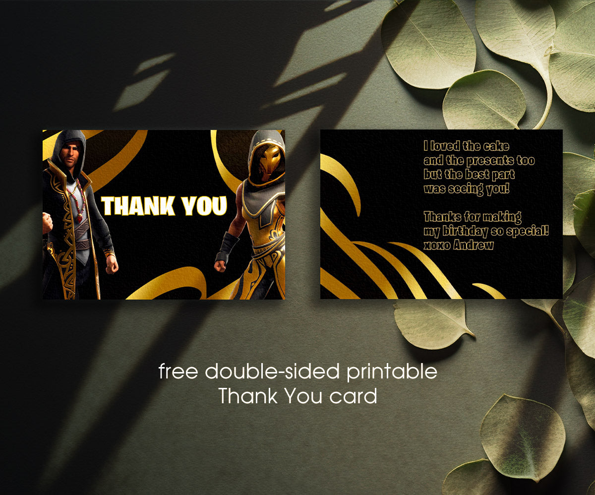 Fortnite Gamer customizable invitation template | Share or Print | boy | EM791