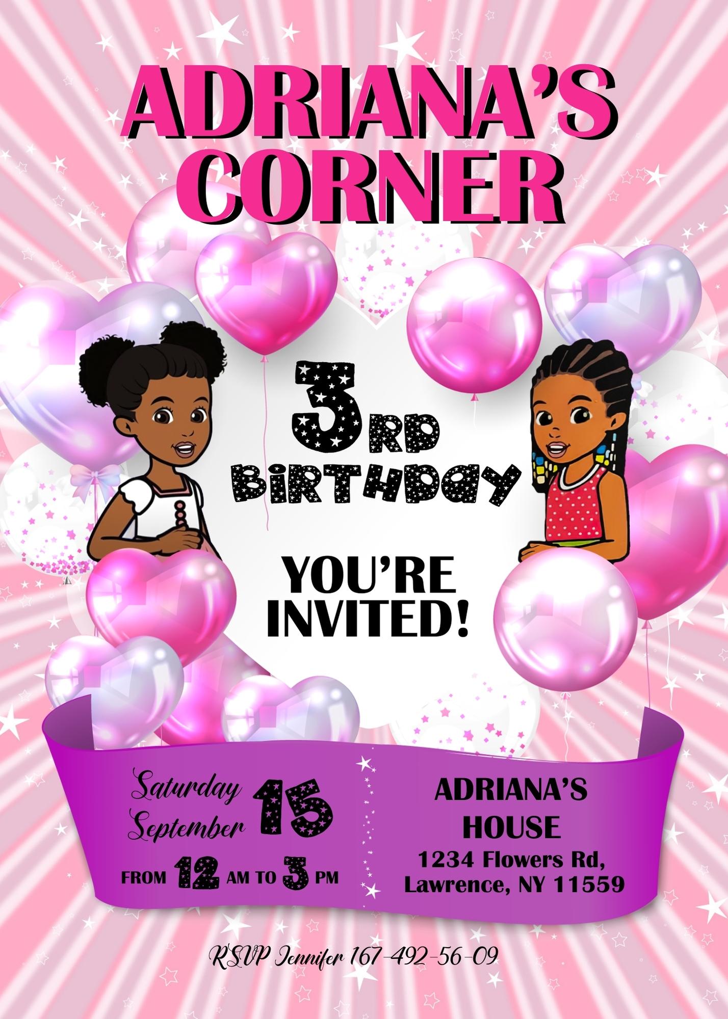 Gracie's Corner Music customizable invitation template | Share or Print | girl | HT964