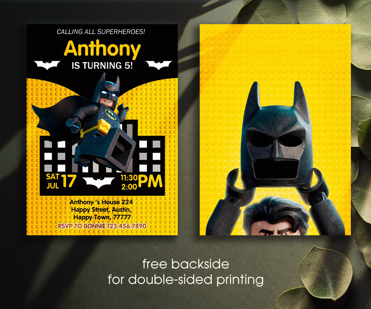 Lego Minifigures customizable invitation template | Share or Print | SN821