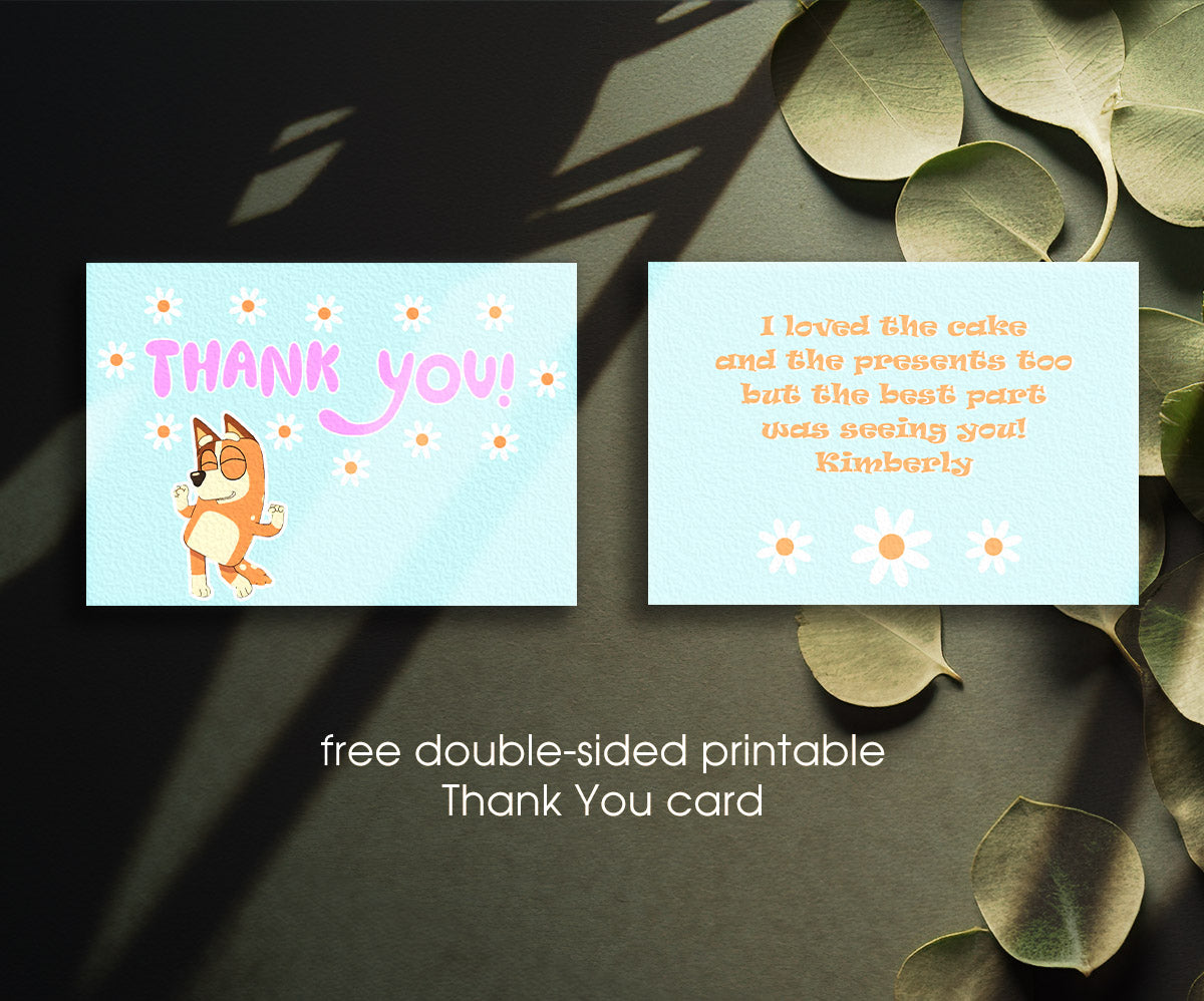 Bluey Bingo customizable invitation template | Share or Print | WK004
