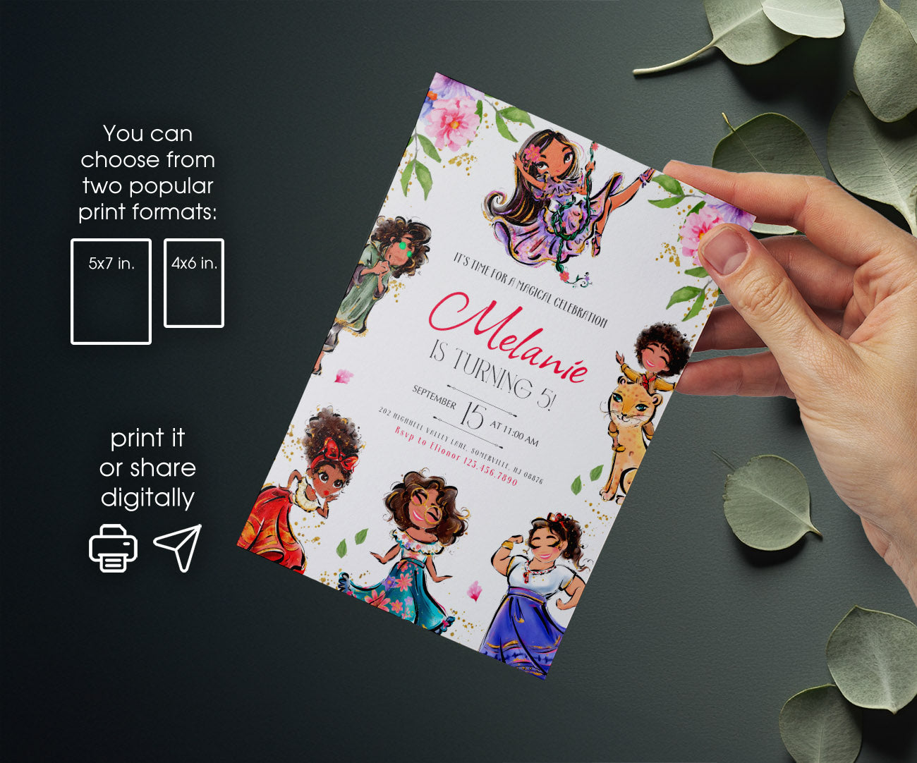 Encanto Mirabel customizable invitation template | Share or Print | girl | IS258