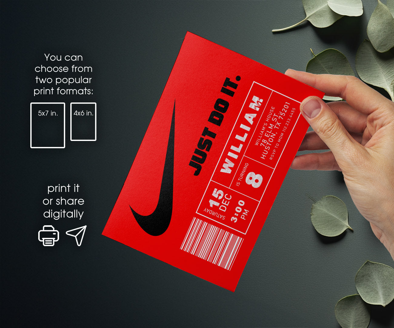 Sneaker Ball Air Jordan Nike customizable invitation template | Share or Print | RE581