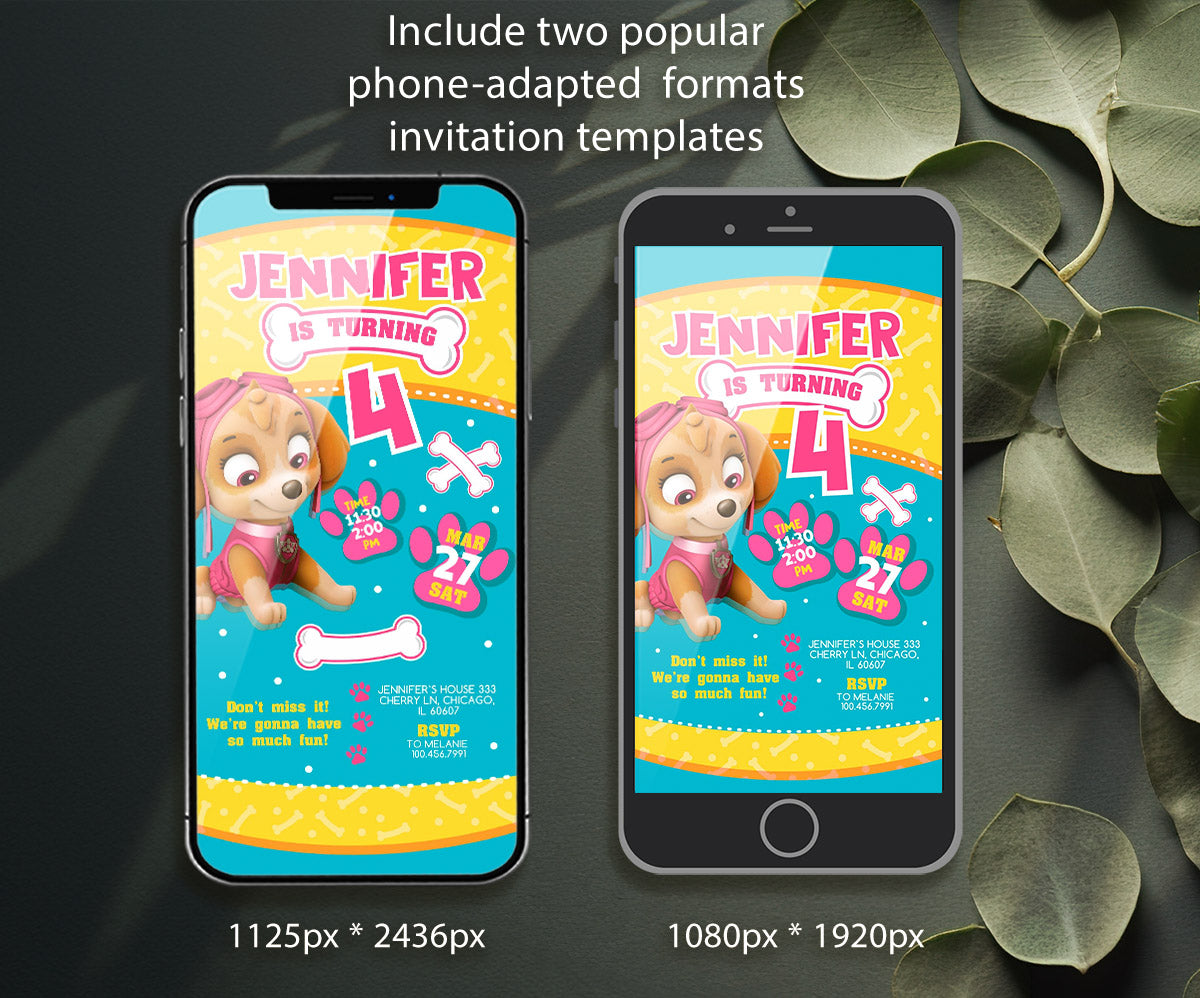 PAW Patrol customizable invitation template | Share or Print | HO096