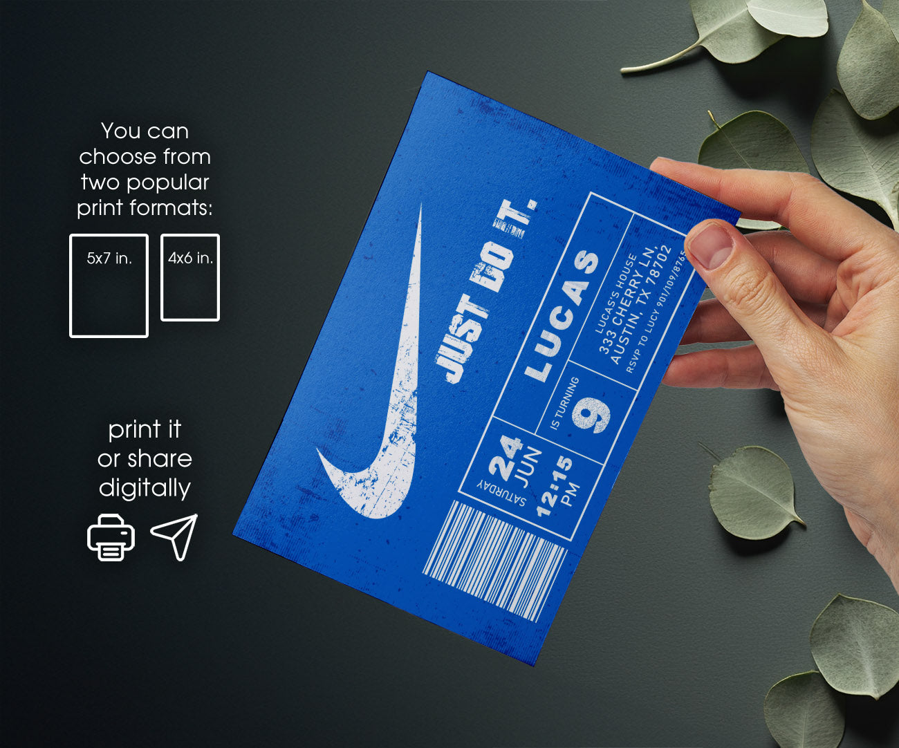 Sneaker Ball Air Jordan Nike customizable invitation template | Share or Print | ZZ950