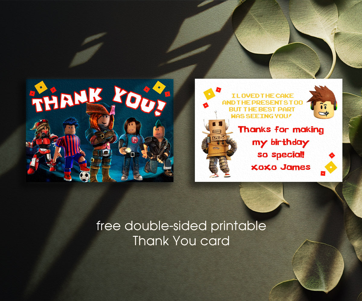 Roblox Gamer customizable invitation template | Share or Print | KQ267