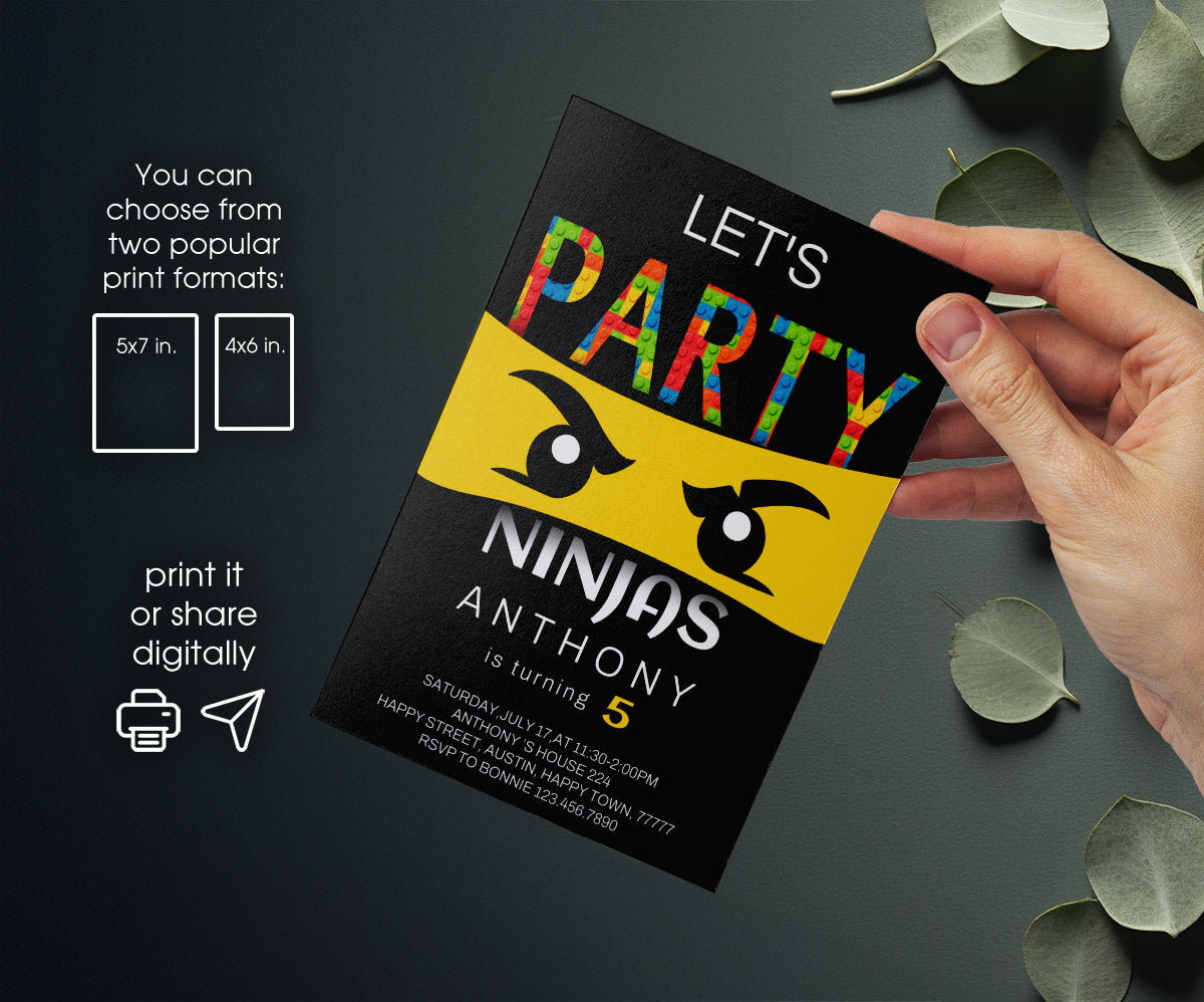 Lego customizable invitation template | Share or Print | DE143