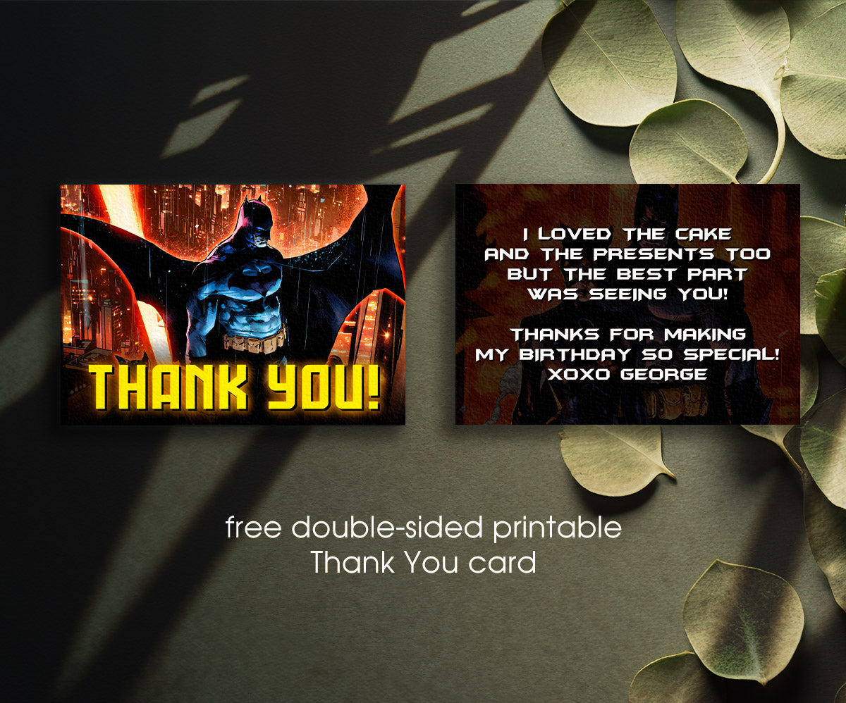 Batman Superhero DC customizable invitation template | Share or Print | XU341