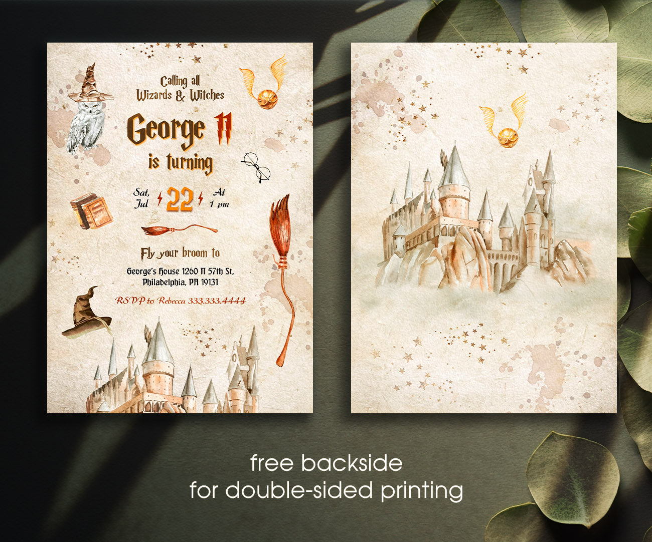 Harry Potter customizable invitation template | Share or Print | PX400