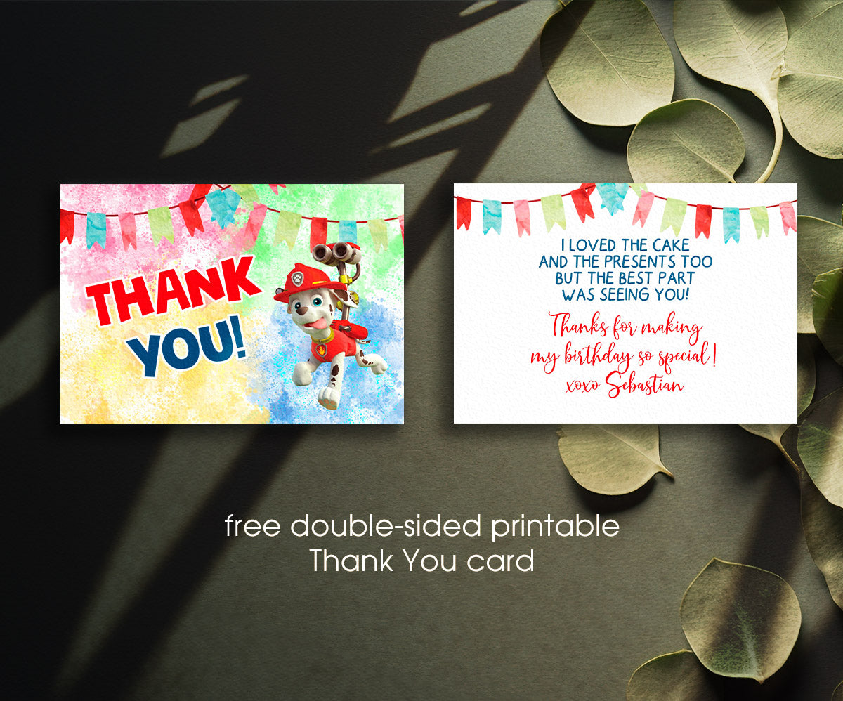 PAW Patrol customizable invitation template | Share or Print | SN563