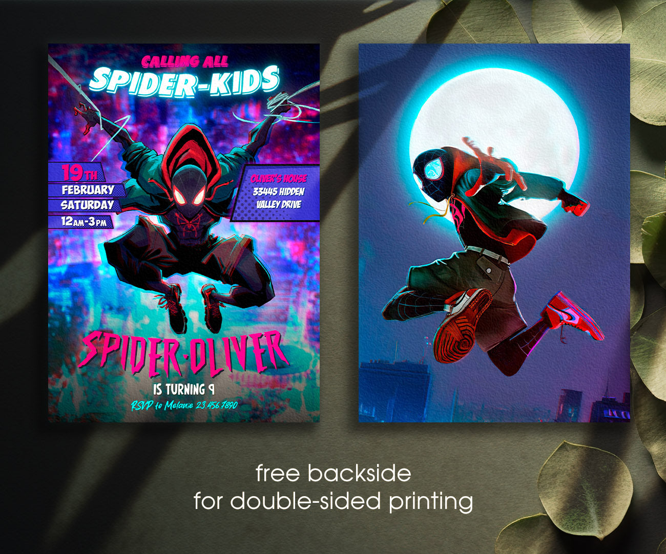 Spider Man Across the Spider-Verse customizable invitation template | Share or Print | boy | VI153