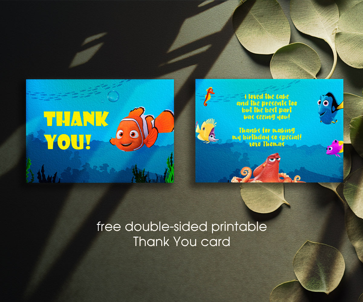 Finding Nemo customizable invitation template | Share or Print | FG808