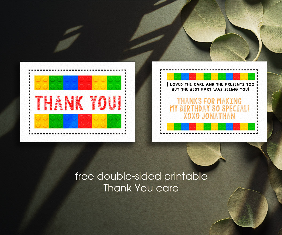 Lego customizable invitation template | Share or Print | IQ265