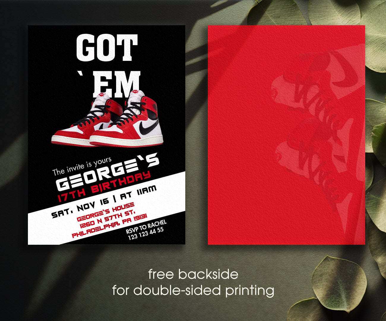 Sneaker Ball Air Jordan Nike customizable invitation template | Share or Print | KS764