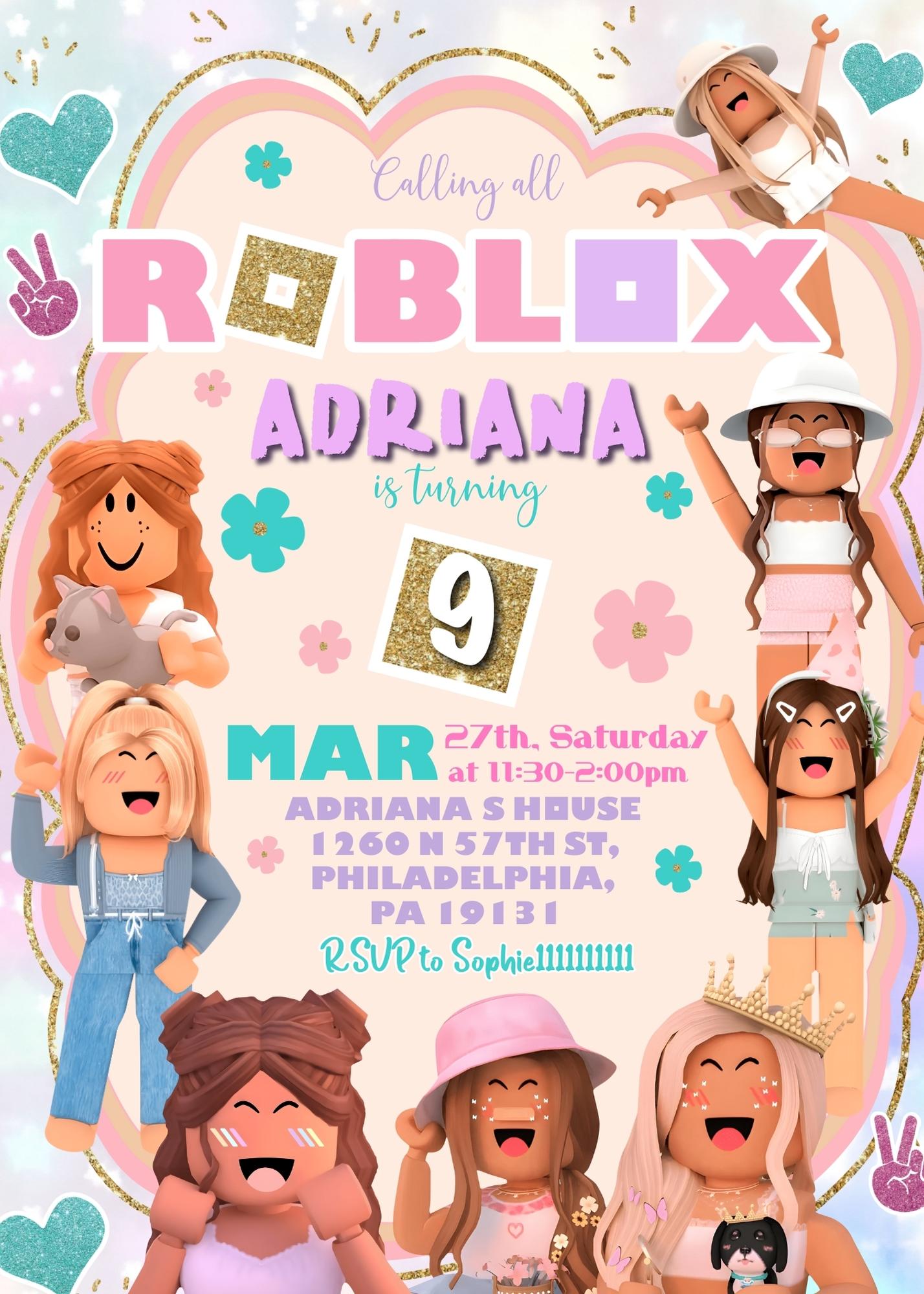 Roblox Gamer customizable invitation template | Share or Print | RG466