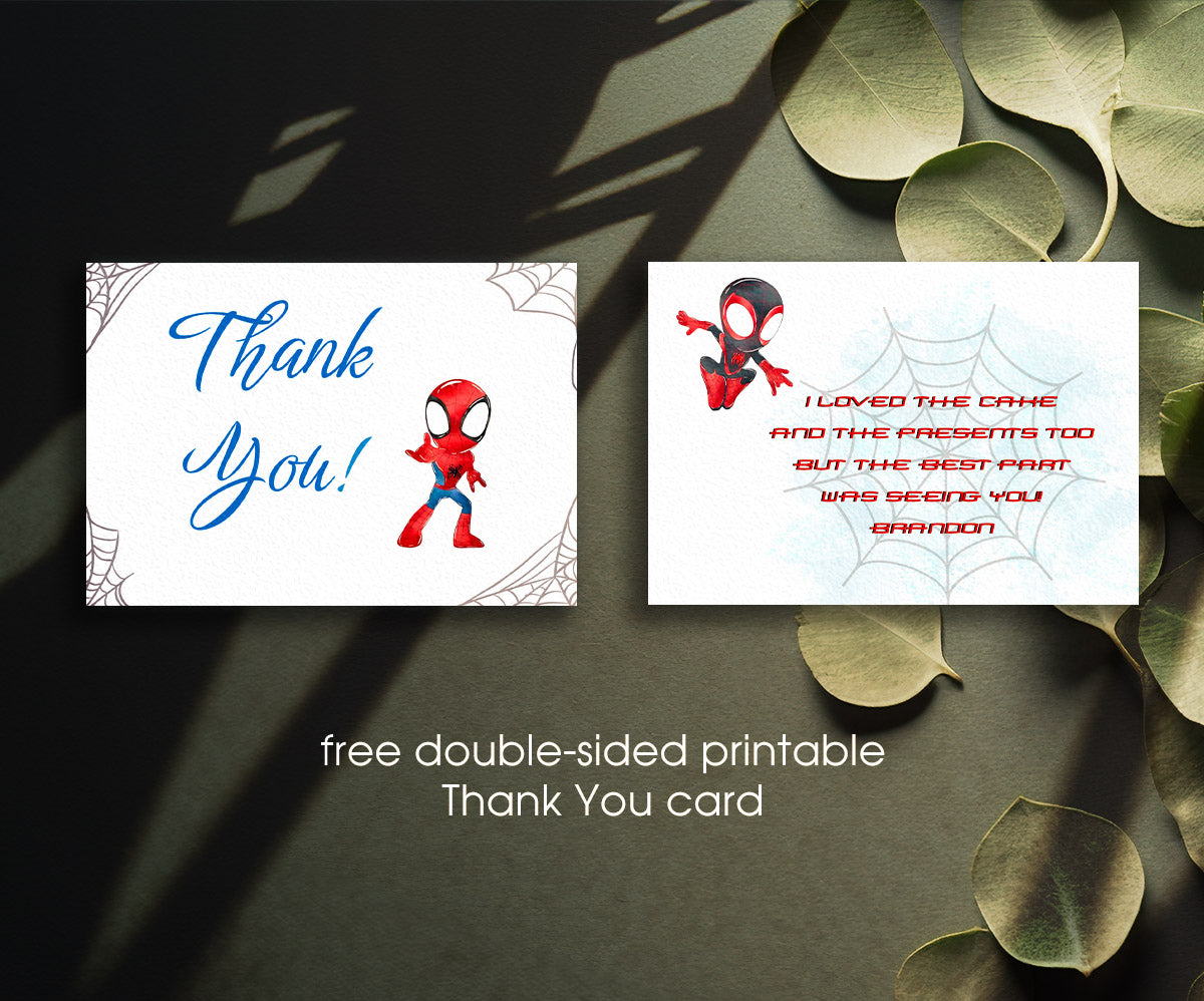 Spidey and His Amazing Friends customizable invitation template | Share or Print | boy | TQ809