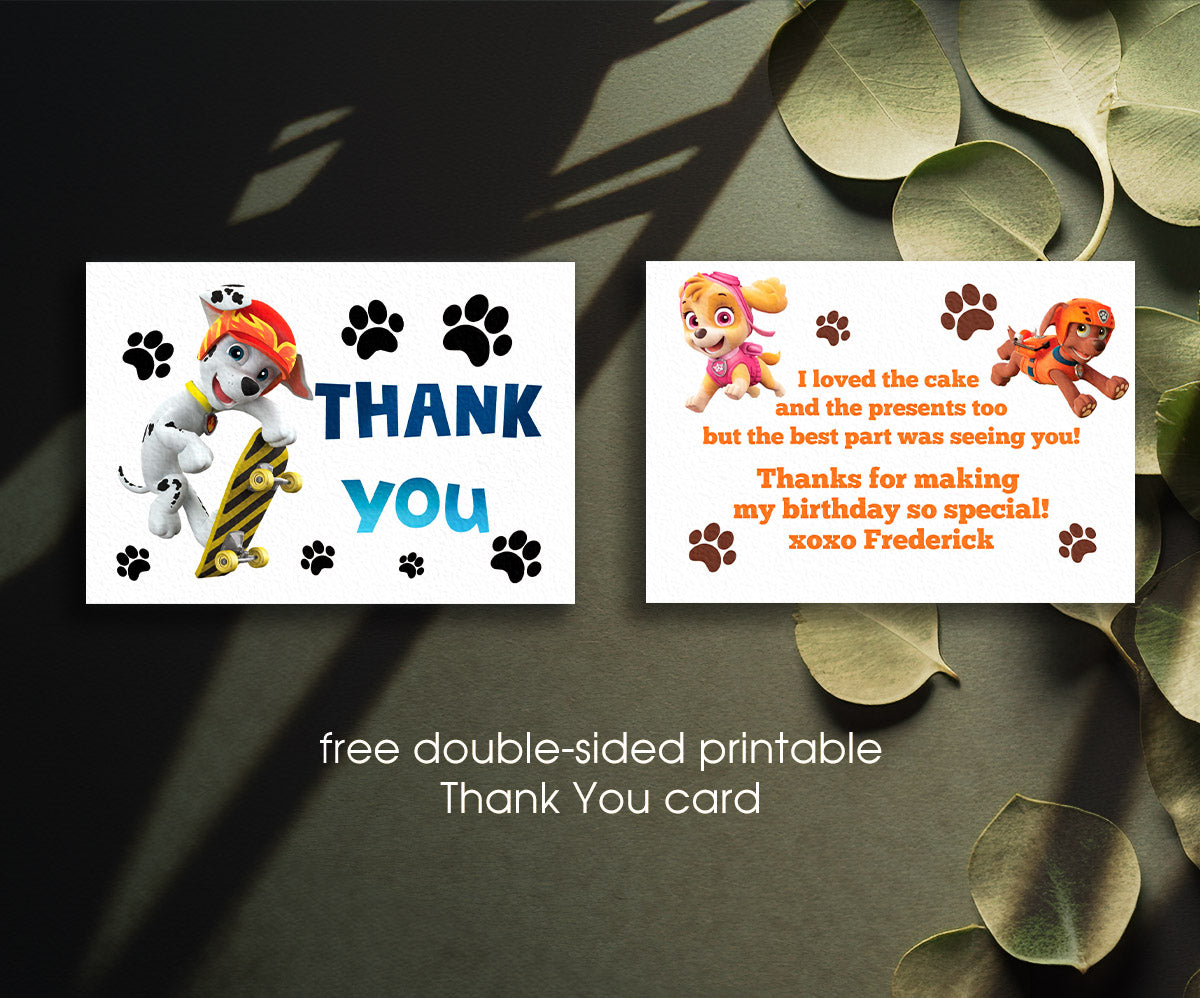 PAW Patrol customizable invitation template | Share or Print | OD305