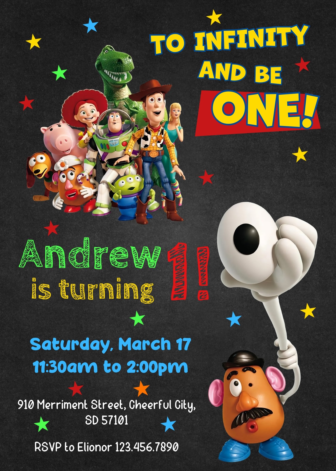 Toy Story Woody customizable invitation template | Share or Print | CA321