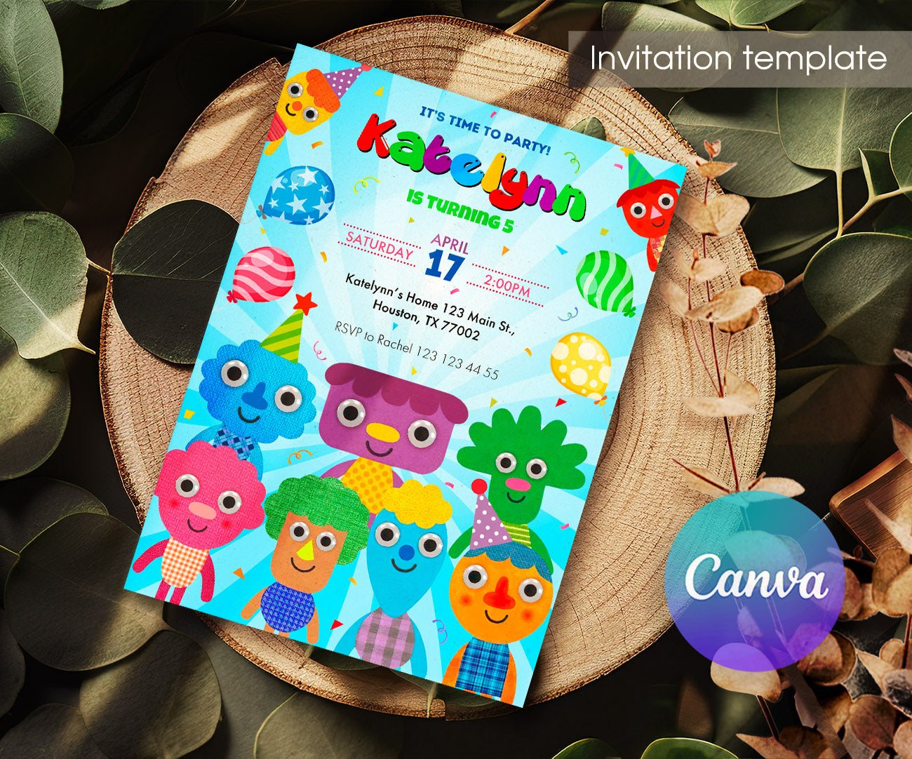 Super Simple Songs customizable invitation template | Share or Print | ER478